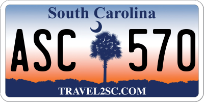 SC license plate ASC570