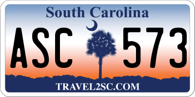 SC license plate ASC573