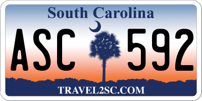 SC license plate ASC592