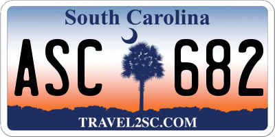 SC license plate ASC682