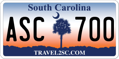 SC license plate ASC700