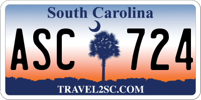 SC license plate ASC724