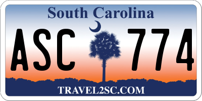 SC license plate ASC774