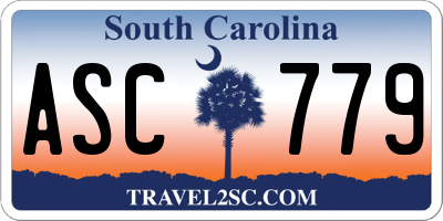 SC license plate ASC779