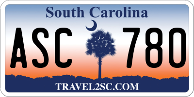 SC license plate ASC780