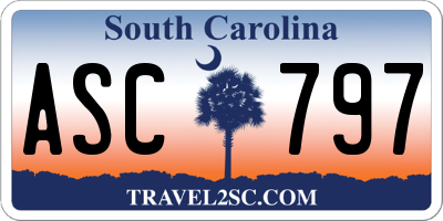 SC license plate ASC797