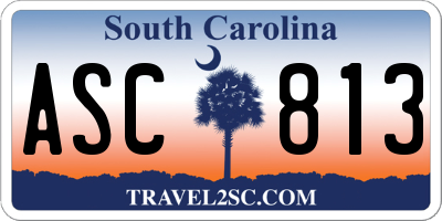SC license plate ASC813