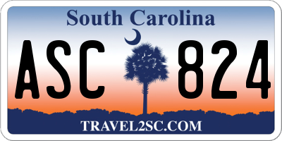 SC license plate ASC824