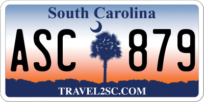 SC license plate ASC879