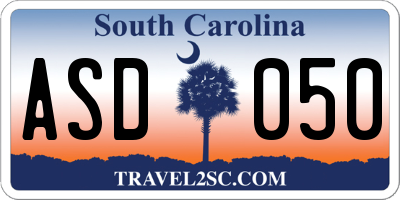 SC license plate ASD050