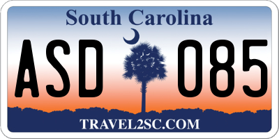 SC license plate ASD085