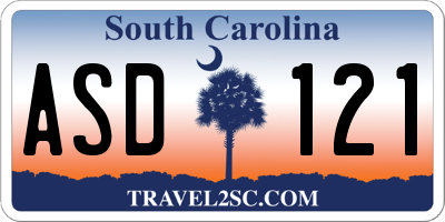 SC license plate ASD121