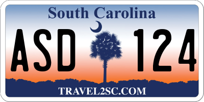 SC license plate ASD124