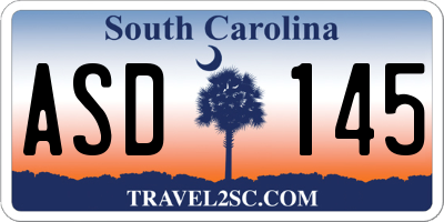 SC license plate ASD145