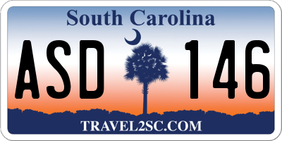 SC license plate ASD146