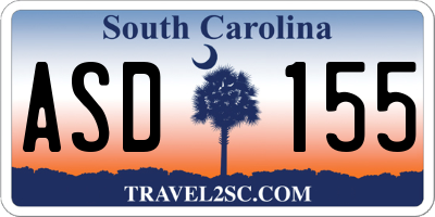 SC license plate ASD155