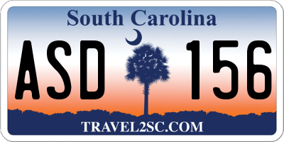 SC license plate ASD156
