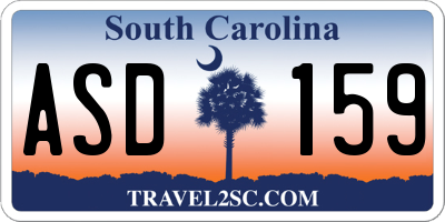 SC license plate ASD159