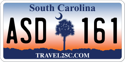 SC license plate ASD161