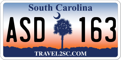 SC license plate ASD163