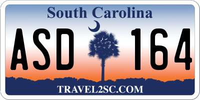 SC license plate ASD164