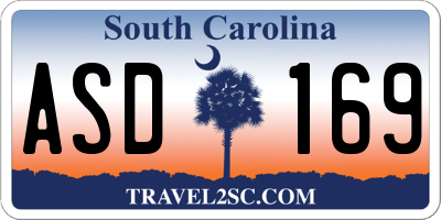 SC license plate ASD169