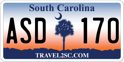 SC license plate ASD170
