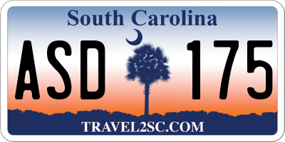 SC license plate ASD175