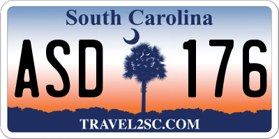SC license plate ASD176