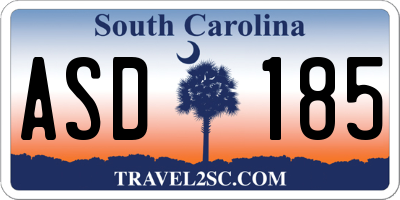SC license plate ASD185