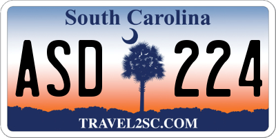 SC license plate ASD224