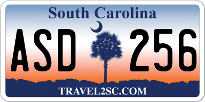 SC license plate ASD256