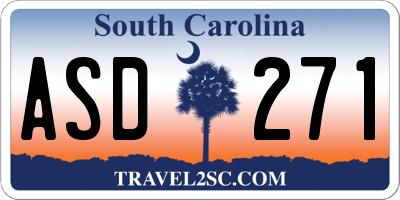 SC license plate ASD271