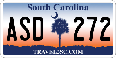 SC license plate ASD272