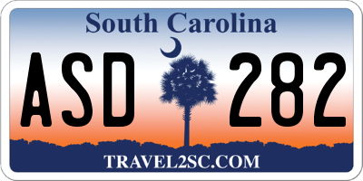 SC license plate ASD282