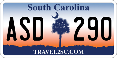 SC license plate ASD290