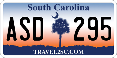 SC license plate ASD295