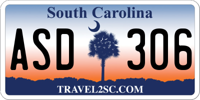 SC license plate ASD306
