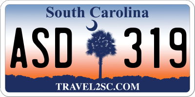 SC license plate ASD319