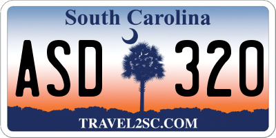 SC license plate ASD320
