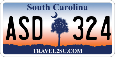 SC license plate ASD324