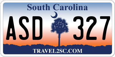 SC license plate ASD327