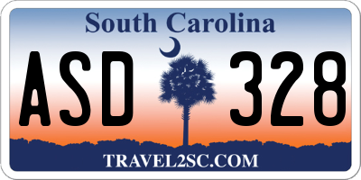 SC license plate ASD328