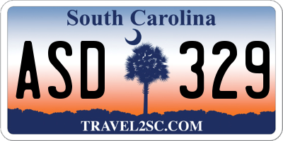 SC license plate ASD329