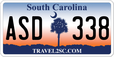 SC license plate ASD338