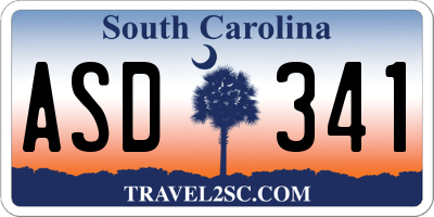 SC license plate ASD341