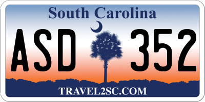 SC license plate ASD352