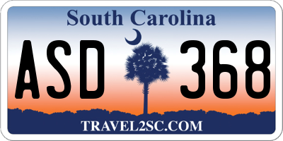 SC license plate ASD368