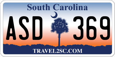 SC license plate ASD369