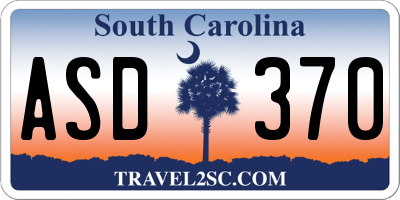 SC license plate ASD370